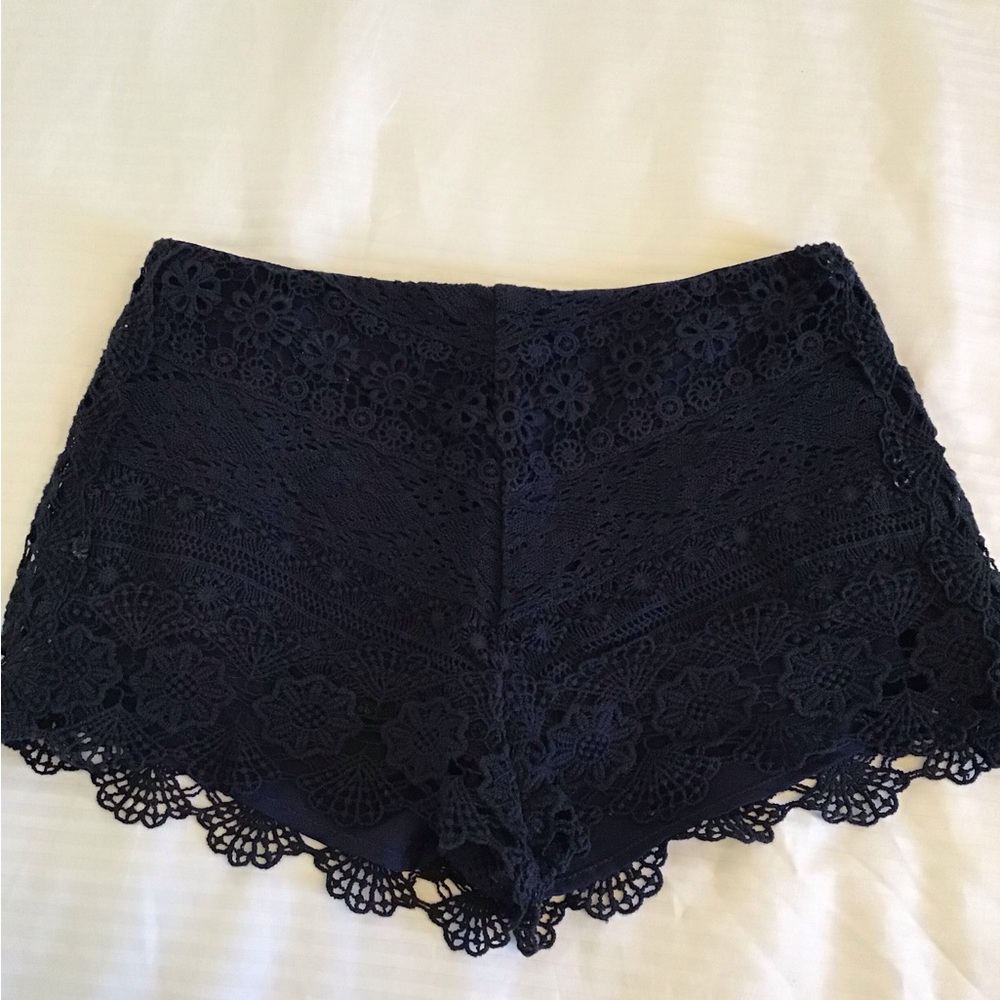 Urban Outfitters Kimchi Blue Navy Lace Shorts 0